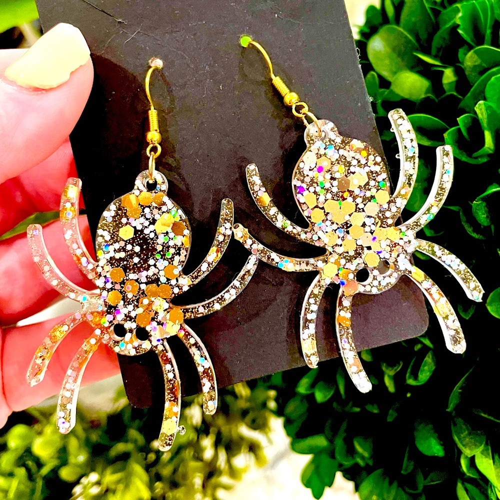 Acrylic Spider Earrings
